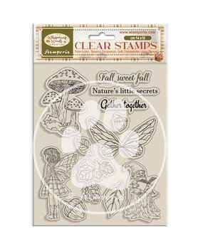 Stamperia Whispering Woods Clear Stamp Mushrooms and Fairies (WTK225) Stamperia Whispering Woods Clear Stamp Mushrooms and Fairies (WTK225)