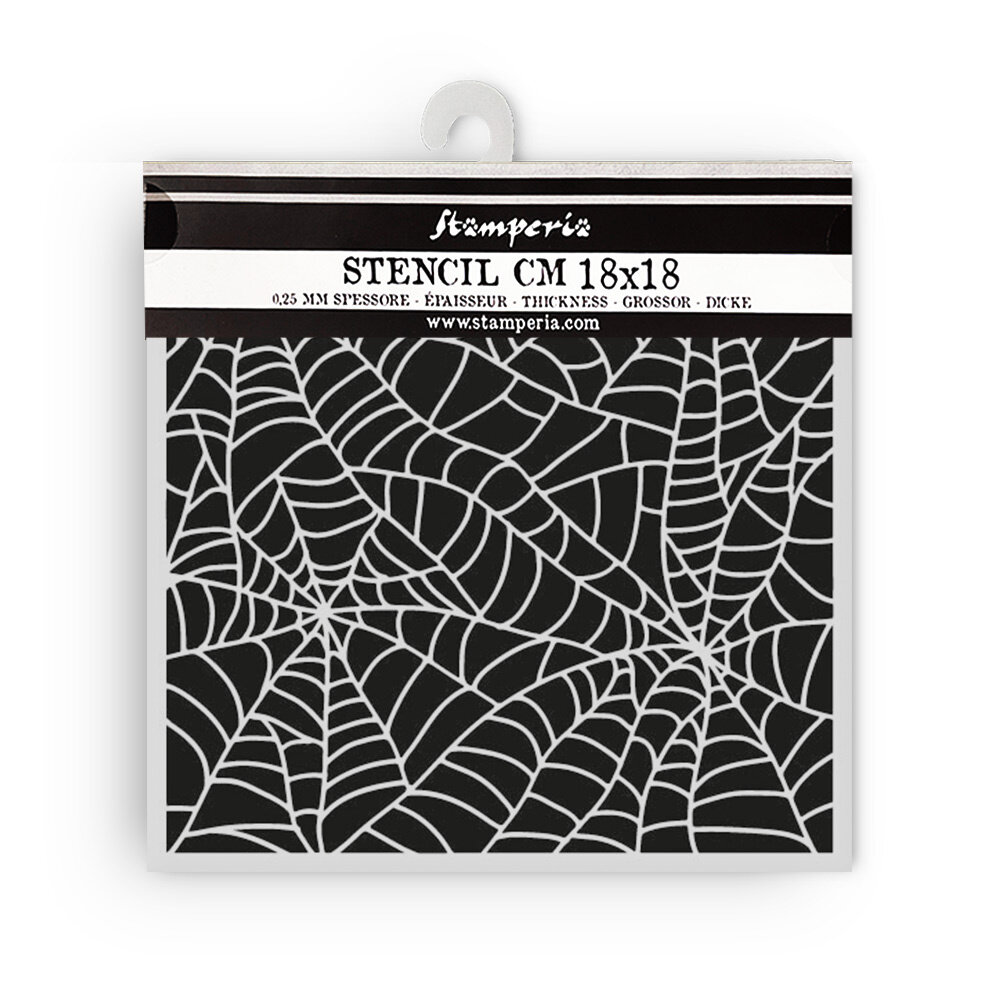 Stamperia Whispering Woods Thick Stencil 18x18cm Spider Pattern (KSTDQ127) Stamperia Whispering Woods Thick Stencil 18x18cm Spider Pattern (KSTDQ127)