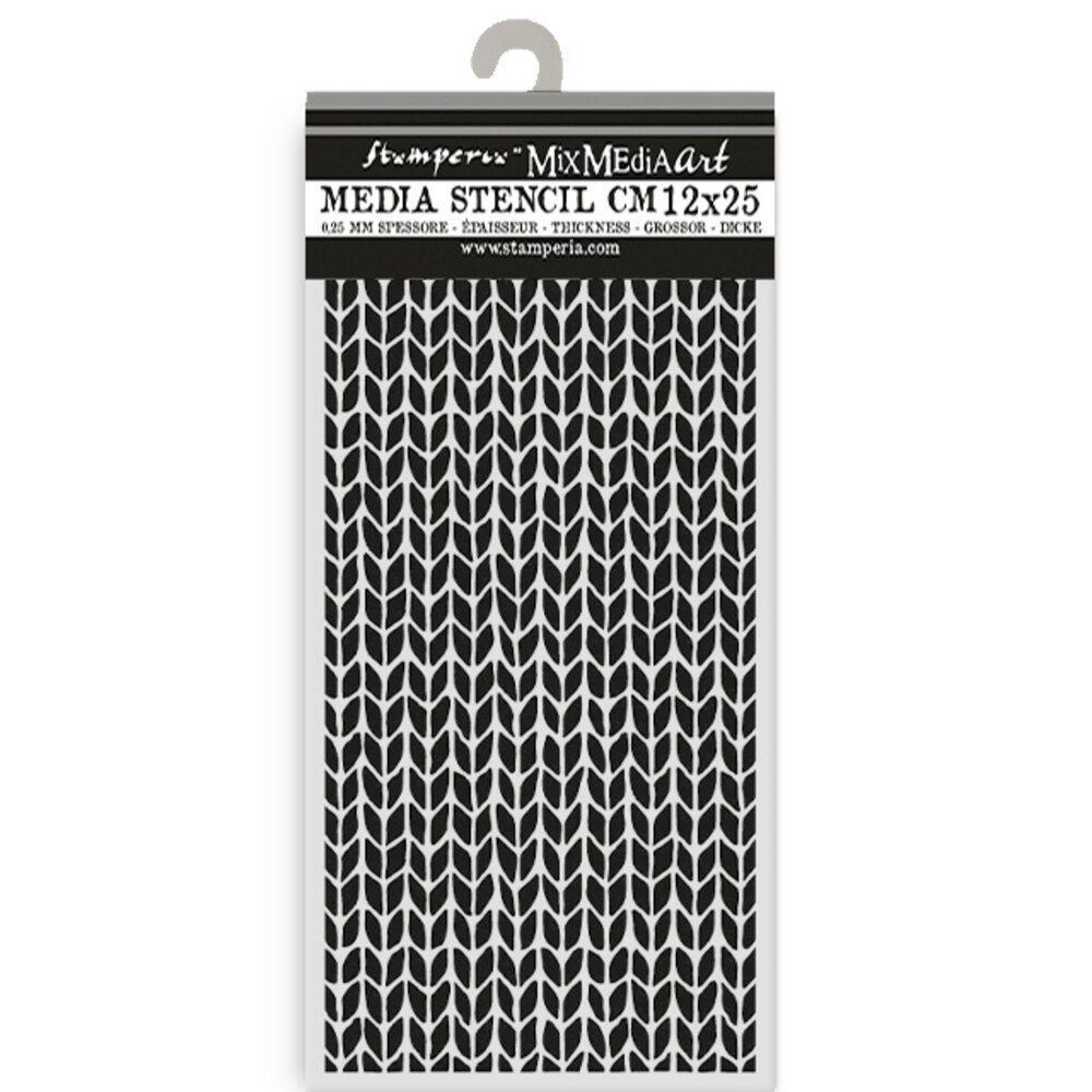 Stamperia Whispering Woods Thick Stencil 12x25cm Knitting Pattern (KSTDL129) Stamperia Whispering Woods Thick Stencil 12x25cm Knitting Pattern (KSTDL129)