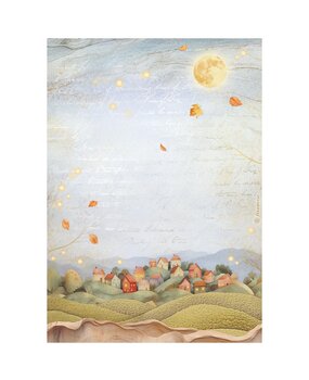 Stamperia Whispering Woods A4 Rice Paper Hills (DFSA41058)