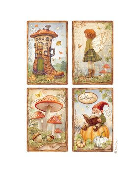 Stamperia Whispering Woods A4 Rice Paper 4 Cards (DFSA41062)