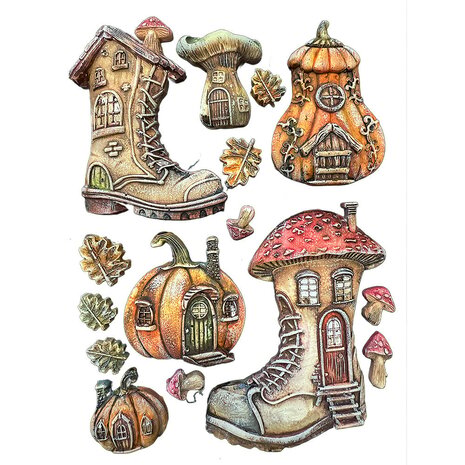 Stamperia Whispering Woods A5 Silicon Mould Boots and Pumpikin House (KACMA586) Stamperia Whispering Woods A5 Silicon Mould Boots and Pumpikin House (KACMA586)