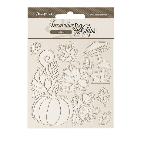 Stamperia Whispering Woods Decorative Chips Pumpkin (SCB275) Stamperia Whispering Woods Decorative Chips Pumpkin (SCB275)