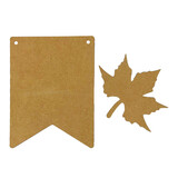 Stamperia Whispering Woods MDF Crafty Shapes Blanks Leaf (KLSM65)