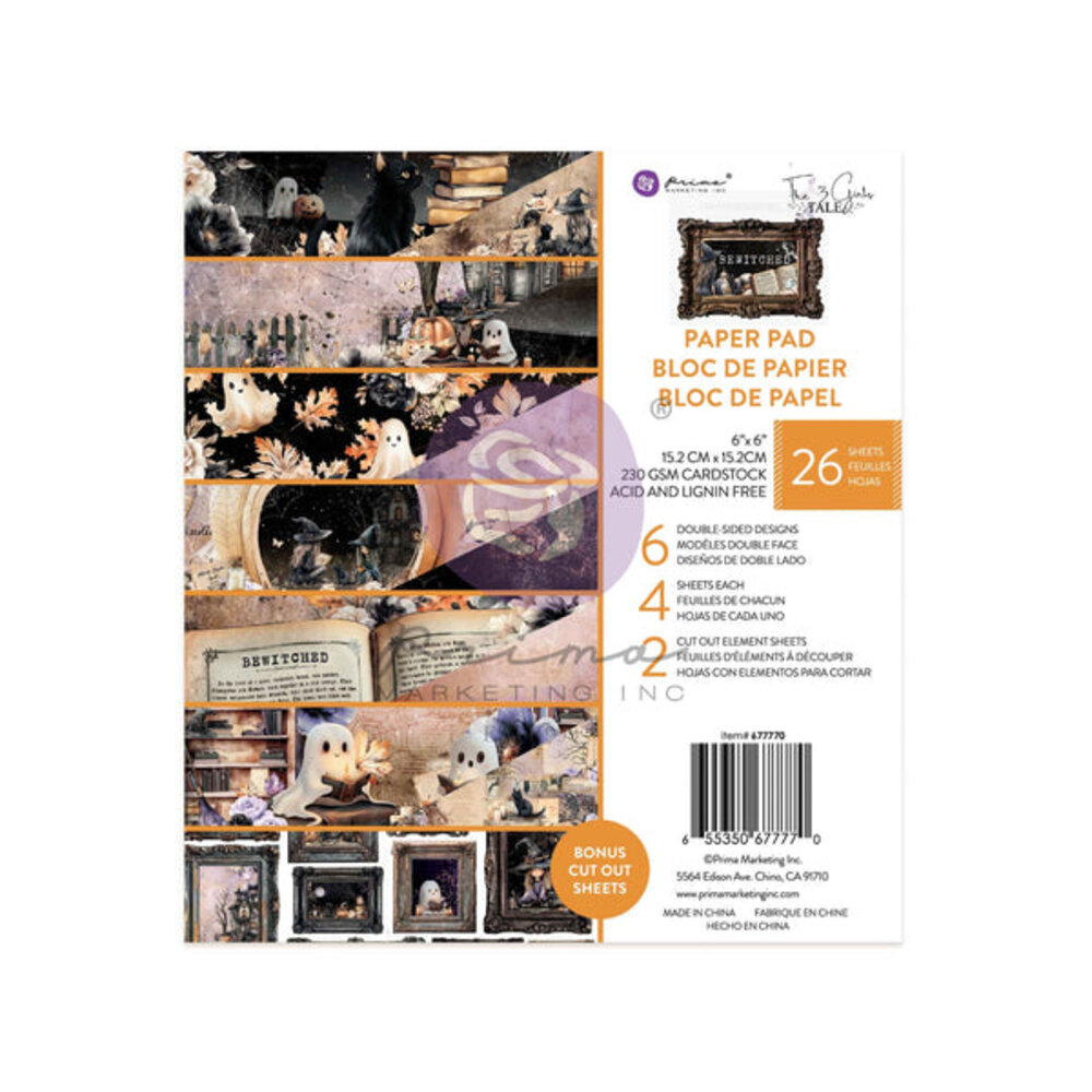Prima Marketing Inc Bewitched 6x6 Inch Paper Pad (677770) Prima Marketing Inc Bewitched 6x6 Inch Paper Pad (677770)