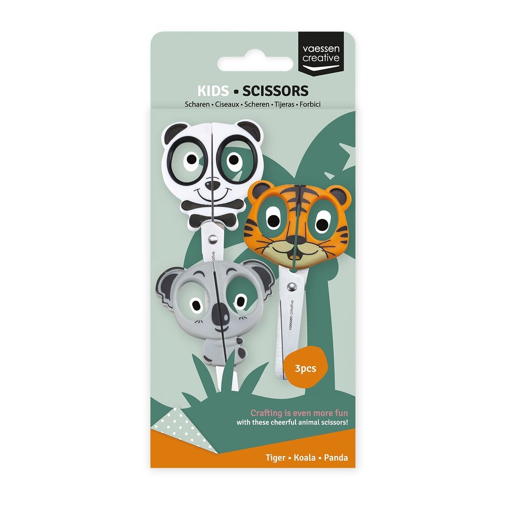 Vaessen Creative Kinderscharen Set Tijger Koala Panda (70103-005)