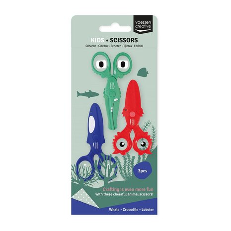 Vaessen Creative Kinderscharen Set Krab Walvis Krokodil (70103-007)