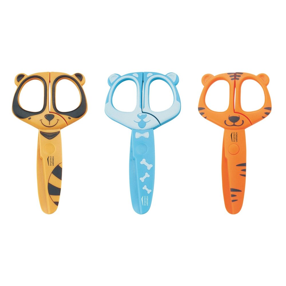 Vaessen Creative Kinderscharen Set Wasbeer Hond Tijger (70103-008)