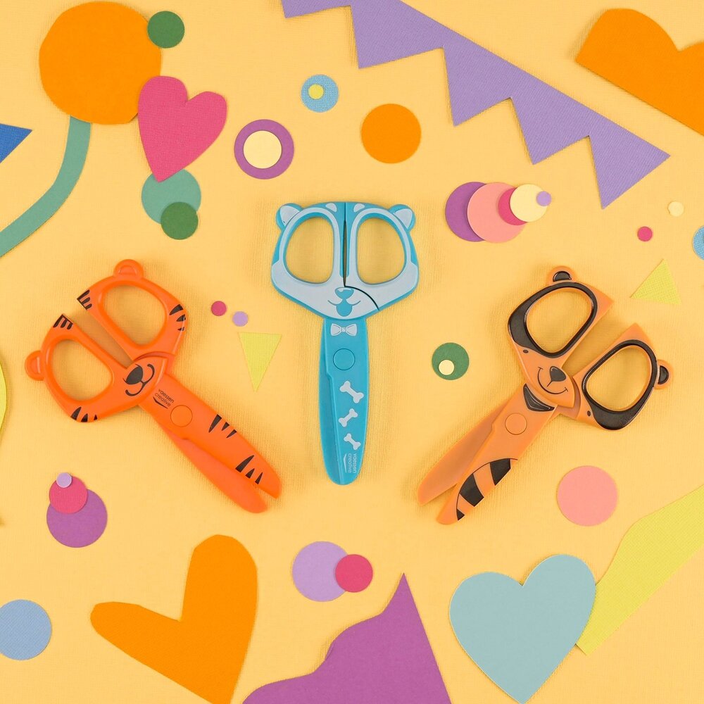 Vaessen Creative Kinderscharen Set Wasbeer Hond Tijger (70103-008)