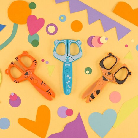 Vaessen Creative Kinderscharen Set Wasbeer Hond Tijger (70103-008)