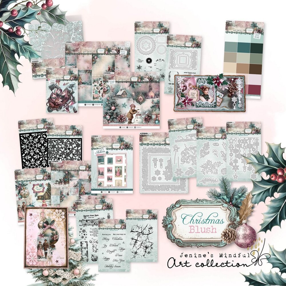 Studio Light Christmas Blush Double-sided Card (JMA-CB-UPP395) Studio Light Christmas Blush Double-sided Card (JMA-CB-UPP395)