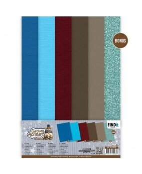 Berrie's Beauties Gnomie Holidays A4 Linen Cardstock Pack (BB-A4-10020)