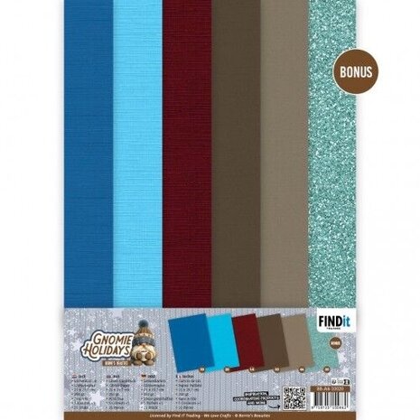 Berrie's Beauties Gnomie Holidays A4 Linen Cardstock Pack (BB-A4-10020)