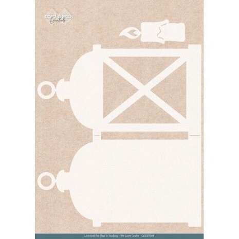 Card Deco Folding Card Stencil Gnomie Lantern (CDEST084)