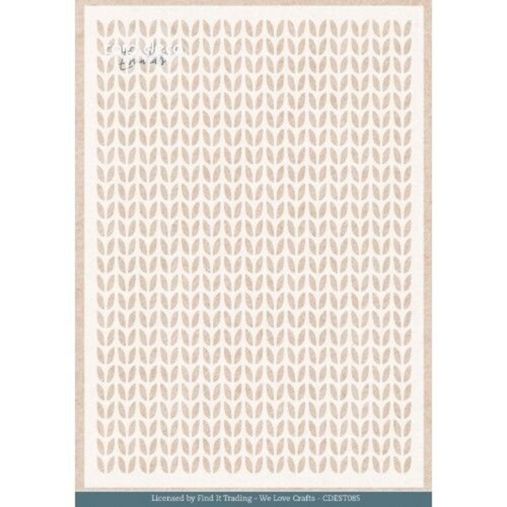 Card Deco Mixed Media Stencil Gnomie Pattern (CDEST085)