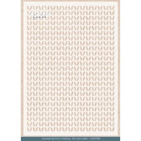 Card Deco Mixed Media Stencil Gnomie Pattern (CDEST085)