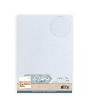 Card Deco Embossed Paper White A4 Classic Curl (CDEEC10004)