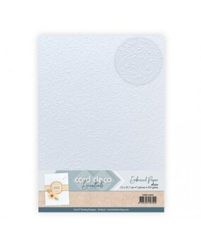 Card Deco Embossed Paper White A4 Baroque Charm (CDEEC10006) Card Deco Embossed Paper White A4 Baroque Charm (CDEEC10006)
