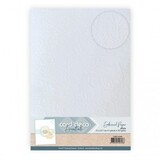 Card Deco Embossed Paper White A4 Floral Elegance (CDEEC10008)
