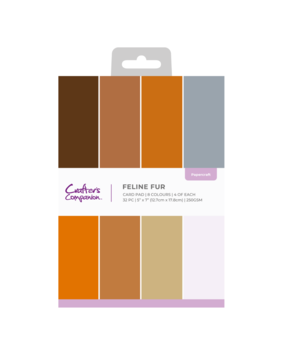 Crafter's Companion Halloween Pet 5x7 Inch Card Pad Feline Fur (CC-PAD5X7-FEFU)