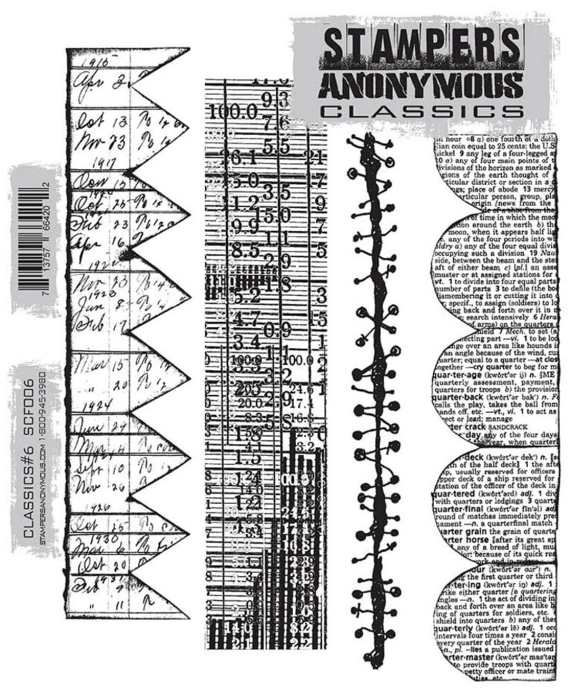 Stampers Anonymous Cling Stamps Classics #6 (SCF006)