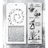 Stampers Anonymous Tim Holtz Clear Stamp and Stencil Halloween Sketch (THMM193)