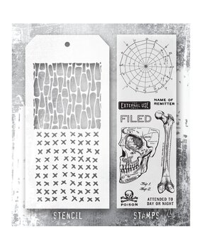 Stampers Anonymous Tim Holtz Clear Stamp and Stencil Anatomy (THMM197)