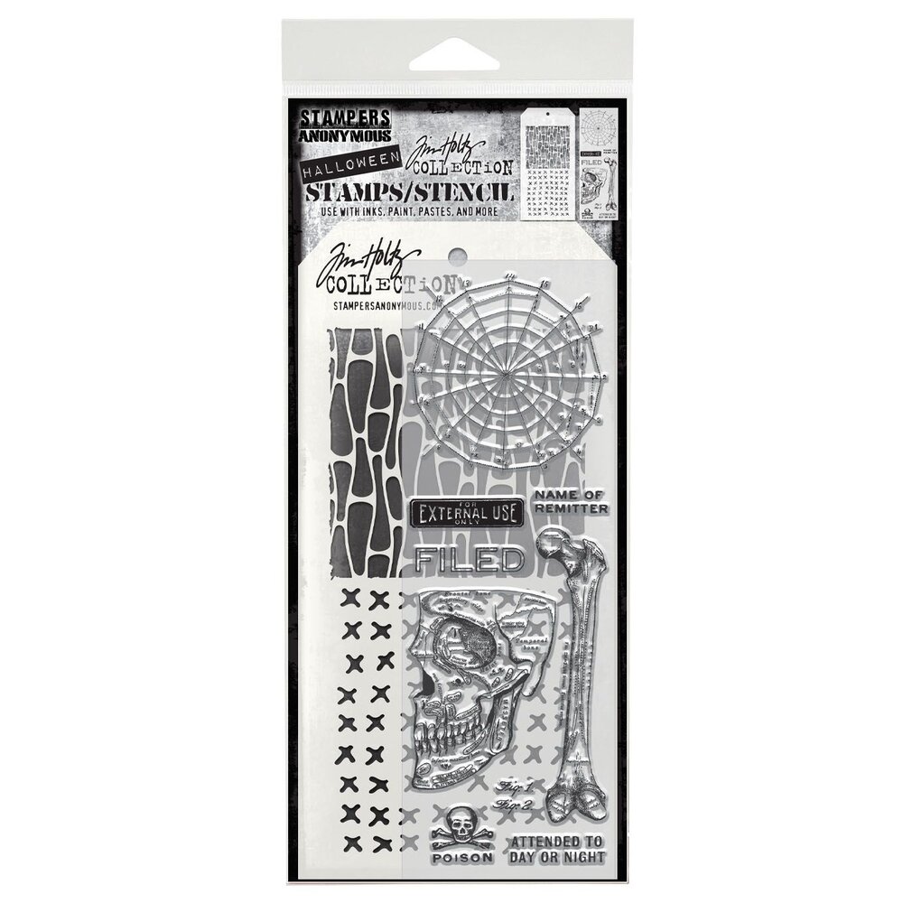 Stampers Anonymous Tim Holtz Clear Stamp and Stencil Anatomy (THMM197) Stampers Anonymous Tim Holtz Clear Stamp and Stencil Anatomy (THMM197)