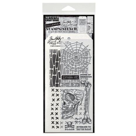 Stampers Anonymous Tim Holtz Clear Stamp and Stencil Anatomy (THMM197) Stampers Anonymous Tim Holtz Clear Stamp and Stencil Anatomy (THMM197)