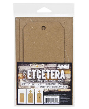 Stampers Anonymous Tim Holtz Etcetera Chipboard Tombstone #8 (THETC011)