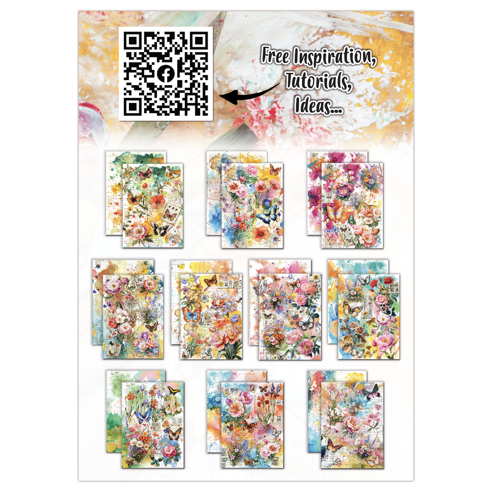 AALL and Create Design Paper A5 Colour Me Floral (AALL-PA-041) AALL and Create Design Paper A5 Colour Me Floral (AALL-PA-041)