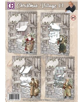Creatief Art Card Kit Christmas Village 01 (SWK85-0111)