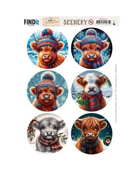 Berrie's Beauties Highland Scenery Push Out Round (BBSC10112)