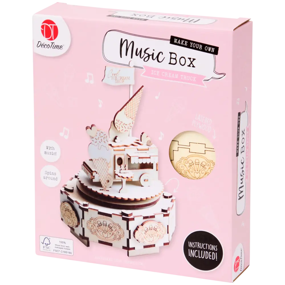 DécoTime DIY Music Box Ice Cream Truck (3013635) DécoTime DIY Music Box Ice Cream Truck (3013635)