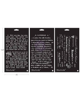 Prima Marketing Inc Finnabair Limited Edition Stencil Set Old Pages (951320) Prima Marketing Inc Finnabair Limited Edition Stencil Set Old Pages (951320)