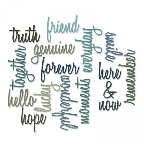 Sizzix Thinlits Alterations Friendship Words Script (660225) Sizzix Thinlits Alterations Friendship Words Script (660225)