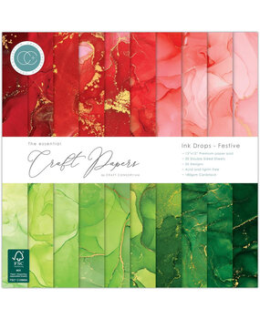 Craft Consortium Essential Craft Papers 12x12 Inch Paper Pad Ink Drops Festive (CCEPAD037) Craft Consortium Essential Craft Papers 12x12 Inch Paper Pad Ink Drops Festive (CCEPAD037)