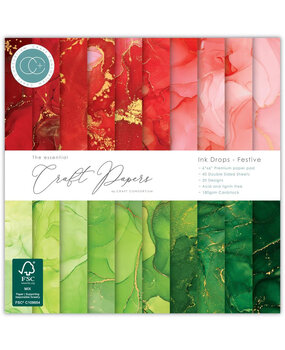 Craft Consortium Essential Craft Papers 6x6 Inch Paper Pad Ink Drops Festive (CCEPAD037B) Craft Consortium Essential Craft Papers 6x6 Inch Paper Pad Ink Drops Festive (CCEPAD037B)