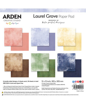 Arden Creative Studio Laurel Grove 12x12 Inch Solids Paper Pad (ACSPP0013) Arden Creative Studio Laurel Grove 12x12 Inch Solids Paper Pad (ACSPP0013)
