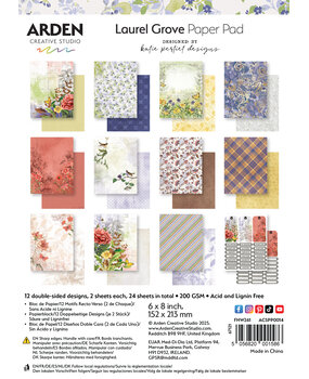 Arden Creative Studio Laurel Grove 6x8 Inch Paper Pad (ACSPP0014) Arden Creative Studio Laurel Grove 6x8 Inch Paper Pad (ACSPP0014)