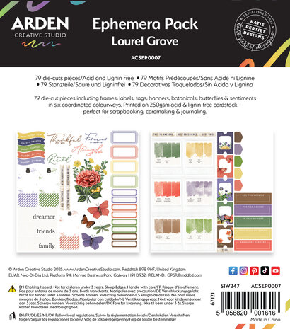 Arden Creative Studio Laurel Grove Ephemera Pack (ACSEP0007) Arden Creative Studio Laurel Grove Ephemera Pack (ACSEP0007)
