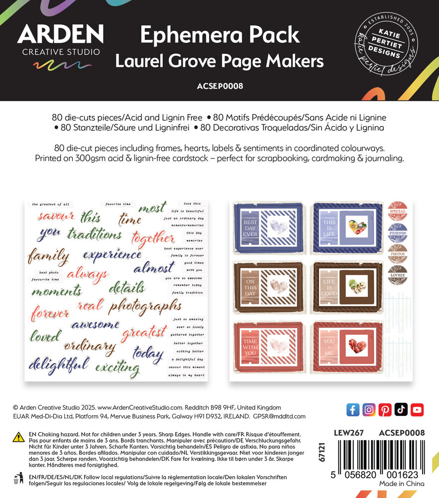 Arden Creative Studio Laurel Grove Page Makers Ephemera Pack (ACSEP0008) Arden Creative Studio Laurel Grove Page Makers Ephemera Pack (ACSEP0008)