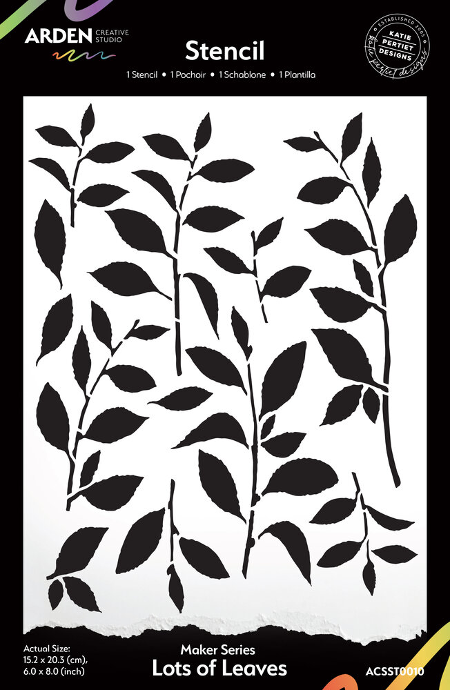 Arden Creative Studio Laurel Grove Lots of Leaves 6x8 Inch Stencil (ACSST0010) Arden Creative Studio Laurel Grove Lots of Leaves 6x8 Inch Stencil (ACSST0010)