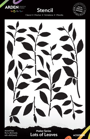 Arden Creative Studio Laurel Grove Lots of Leaves 6x8 Inch Stencil (ACSST0010) Arden Creative Studio Laurel Grove Lots of Leaves 6x8 Inch Stencil (ACSST0010)
