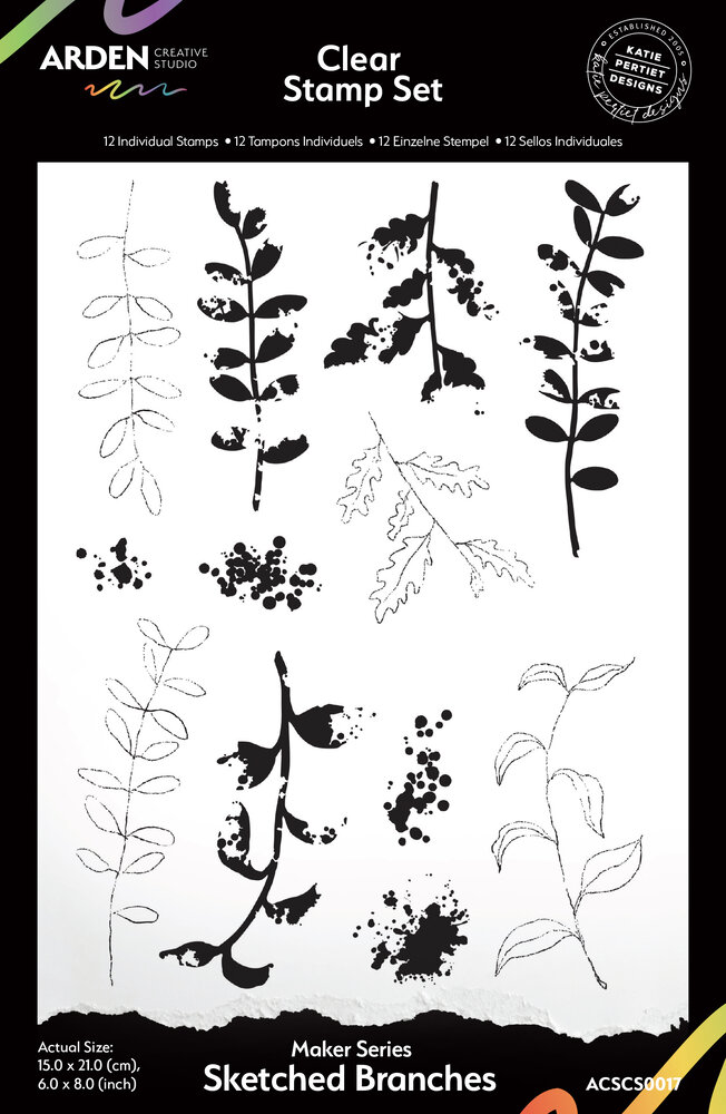 Arden Creative Studio Laurel Grove Sketched Branches 6x8 Inch Clear Stamp Set (ACSCS0017) Arden Creative Studio Laurel Grove Sketched Branches 6x8 Inch Clear Stamp Set (ACSCS0017)
