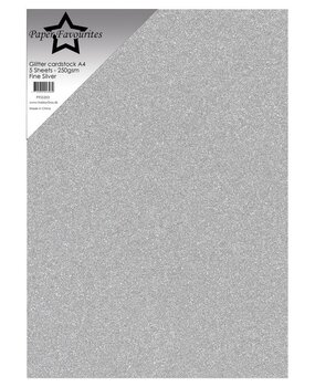 Paper Favourites Fine Silver A4 Glitter Cardstock (PFSS203) Paper Favourites Fine Silver A4 Glitter Cardstock (PFSS203)