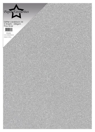 Paper Favourites Fine Silver A4 Glitter Cardstock (PFSS203) Paper Favourites Fine Silver A4 Glitter Cardstock (PFSS203)