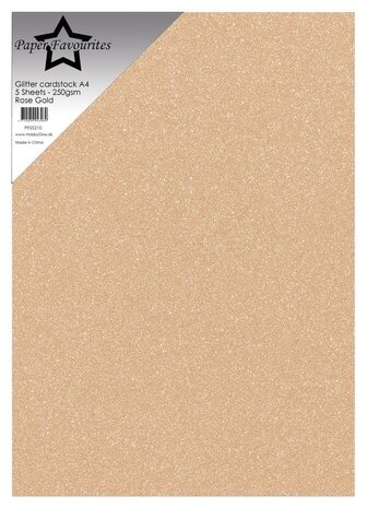 Paper Favourites Rose Gold A4 Glitter Cardstock (PFSS210) Paper Favourites Rose Gold A4 Glitter Cardstock (PFSS210)