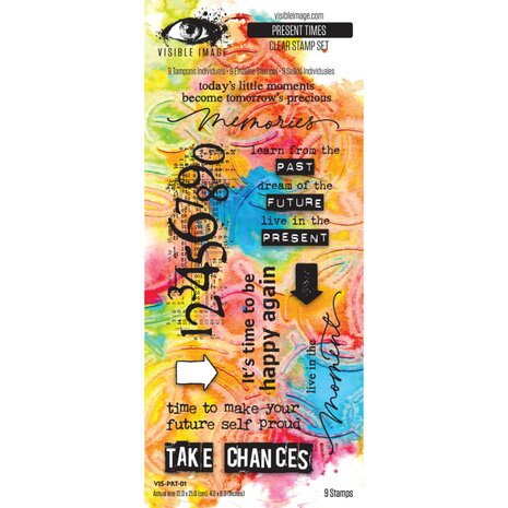 Visible Image Present Times 4x8 Inch Stamp Set (VIS-PRT-01) Visible Image Present Times 4x8 Inch Stamp Set (VIS-PRT-01)