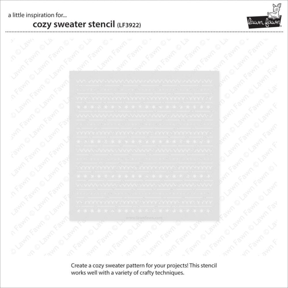 Lawn Fawn Cozy Sweater Stencil (LF3922)